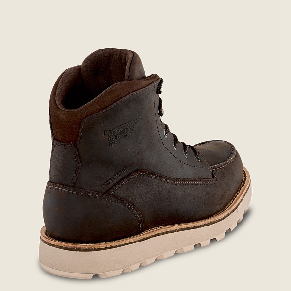 Botas de Trabajo Red Wing Hombre Marrom Oscuro - Traction Tred Lite - 6-Inch Waterproof Soft Toe - 7